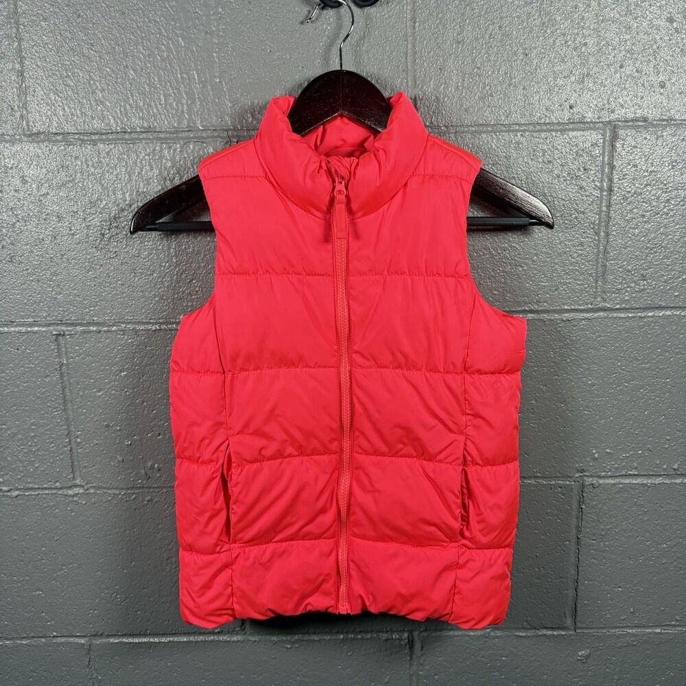 Old Navy Frost Free Puffer Vest Womens M Neon Pink Winter Layering athleisure